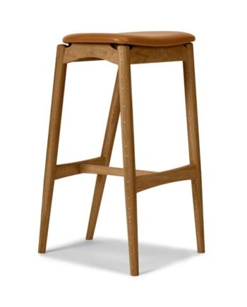 Sibast Furniture No   Barstol 65 Uden Ryg Olieret Eg Cognac