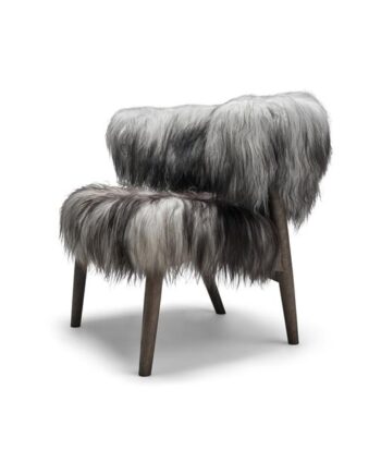 Sibast Furniture No   Lænestol Fuldpolstret Mørkolieret Egetræ Og Sheepskin Long