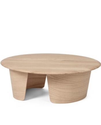 Sibast Furniture No   Lounge Sofabord ø90 Lav Hvid Olieret Eg Massiv