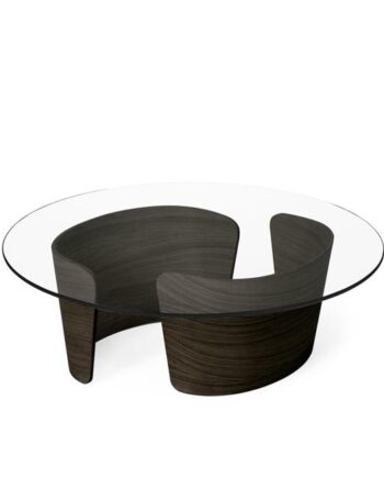 Sibast Furniture No   Lounge Sofabord ø90 Lav Mørk Olieret Eg Glas