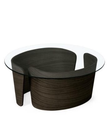 Sibast Furniture No   Lounge Sofabord ø70 Lav Mørk Olieret Eg Glas