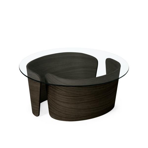 Sibast Furniture No Lounge Sofabord ø70 Lav Mørk Olieret Eg Glas