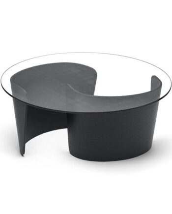 Sibast Furniture No   Lounge Sofabord ø90 Høj Sort Eg Glas