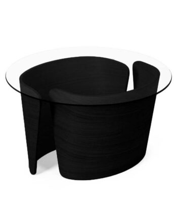 Sibast Furniture No   Lounge Sofabord ø70 Sort Høj Eg Glas