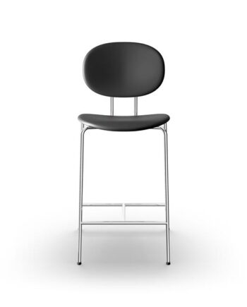 Sibast Furniture Piet Hein Barstol Krom Sort Læder