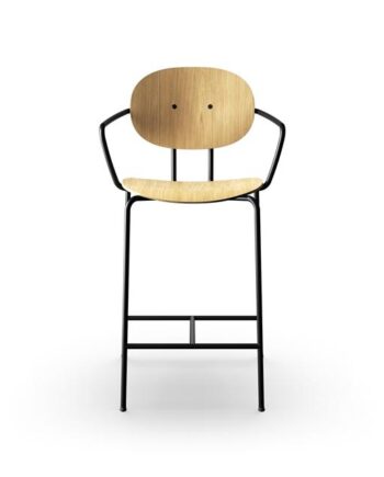 Sibast Furniture Piet Hein Barstol Sort Med Armlæn Egetræ