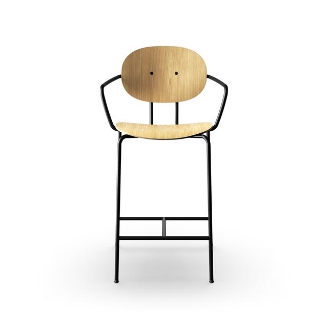 Sibast Furniture Piet Hein Barstol Sort Med Armlæn Egetræ