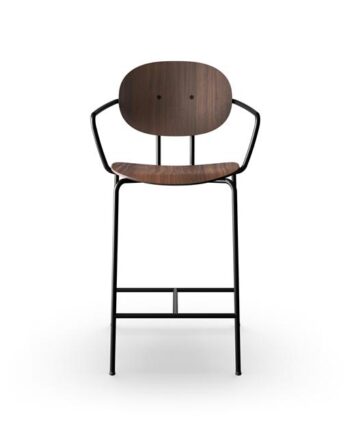 Sibast Furniture Piet Hein Barstol Sort Med Armlæn Valnød