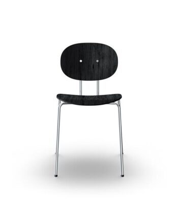 Sibast Furniture Piet Hein Spisebordsstol Krom Sort Egetræ
