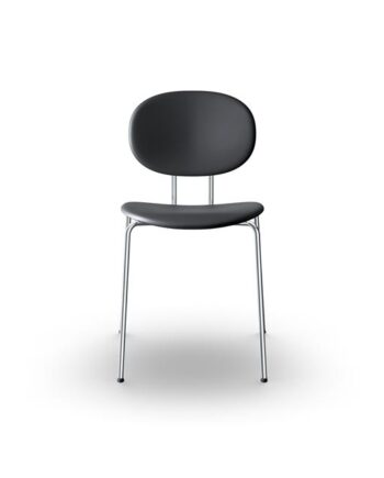 Sibast Furniture Piet Hein Spisebordsstol Krom Sort Læder