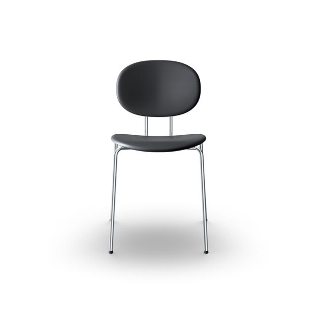 Sibast Furniture Piet Hein Spisebordsstol Krom Sort Læder