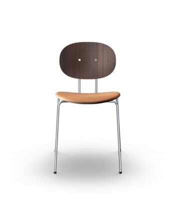 Sibast Furniture Piet Hein Spisebordsstol Krom Valnød Og Cognac Læder