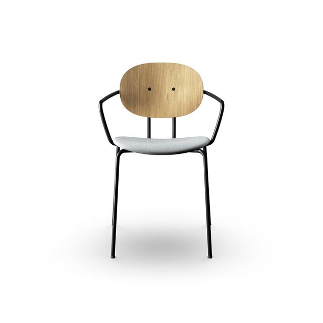 Sibast Furniture Piet Hein Spisebordsstol Sort Med Armlæn Egetræ Og Remix 123