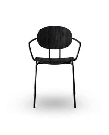 Sibast Furniture Piet Hein Spisebordsstol Sort Med Armlæn Sort Egetræ