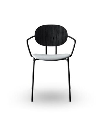 Sibast Furniture Piet Hein Spisebordsstol Sort Med Armlæn Sort Egetræ Og Remix 123