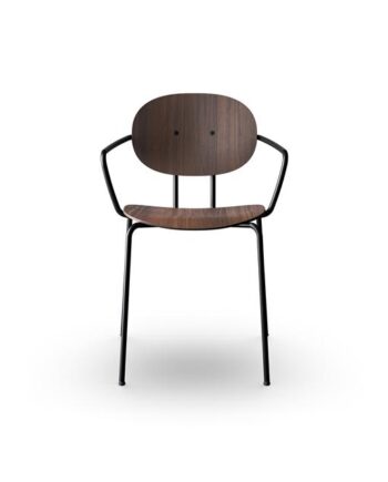 Sibast Furniture Piet Hein Spisebordsstol Sort Med Armlæn Valnød