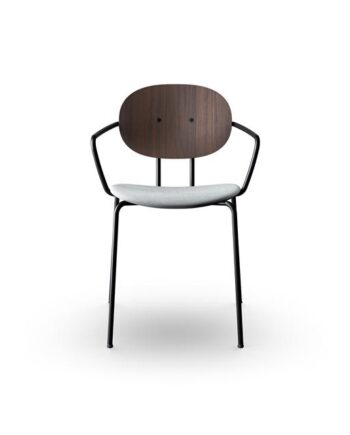 Sibast Furniture Piet Hein Spisebordsstol Sort Med Armlæn Valnød Og Remix 123