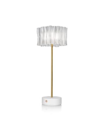 Slamp Accordéon Transportabel Lampe Transparent Hvid