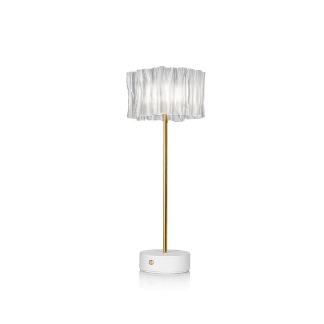 Slamp Accordéon Transportabel Lampe Transparent Hvid