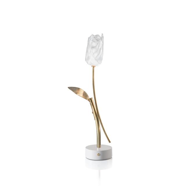 Slamp Tulip Transportabel Lampe Transparent Hvid Base