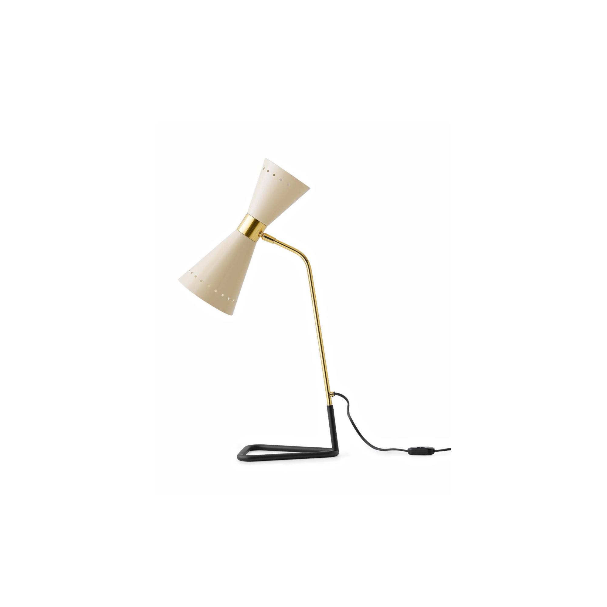 Stilnovo Megafono Bordlampe Guld Ivory