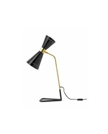 Stilnovo Megafono Bordlampe   Guld Sort Ivory