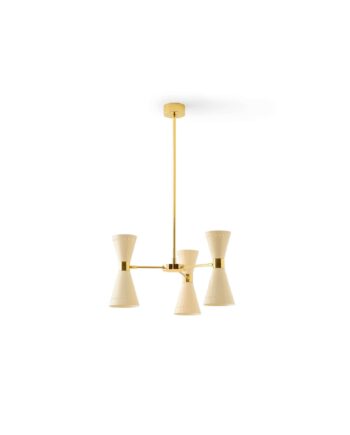 Stilnovo Megafono Pendel   Guld Ivory