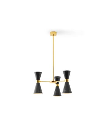 Stilnovo Megafono Pendel   Guld Sort Ivory