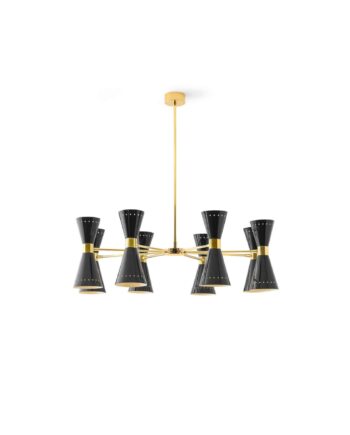 Stilnovo Megafono Pendel 16 Guld Sort Ivory