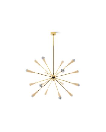 Stilnovo Sputnik Pendel 16 Guld Ivory