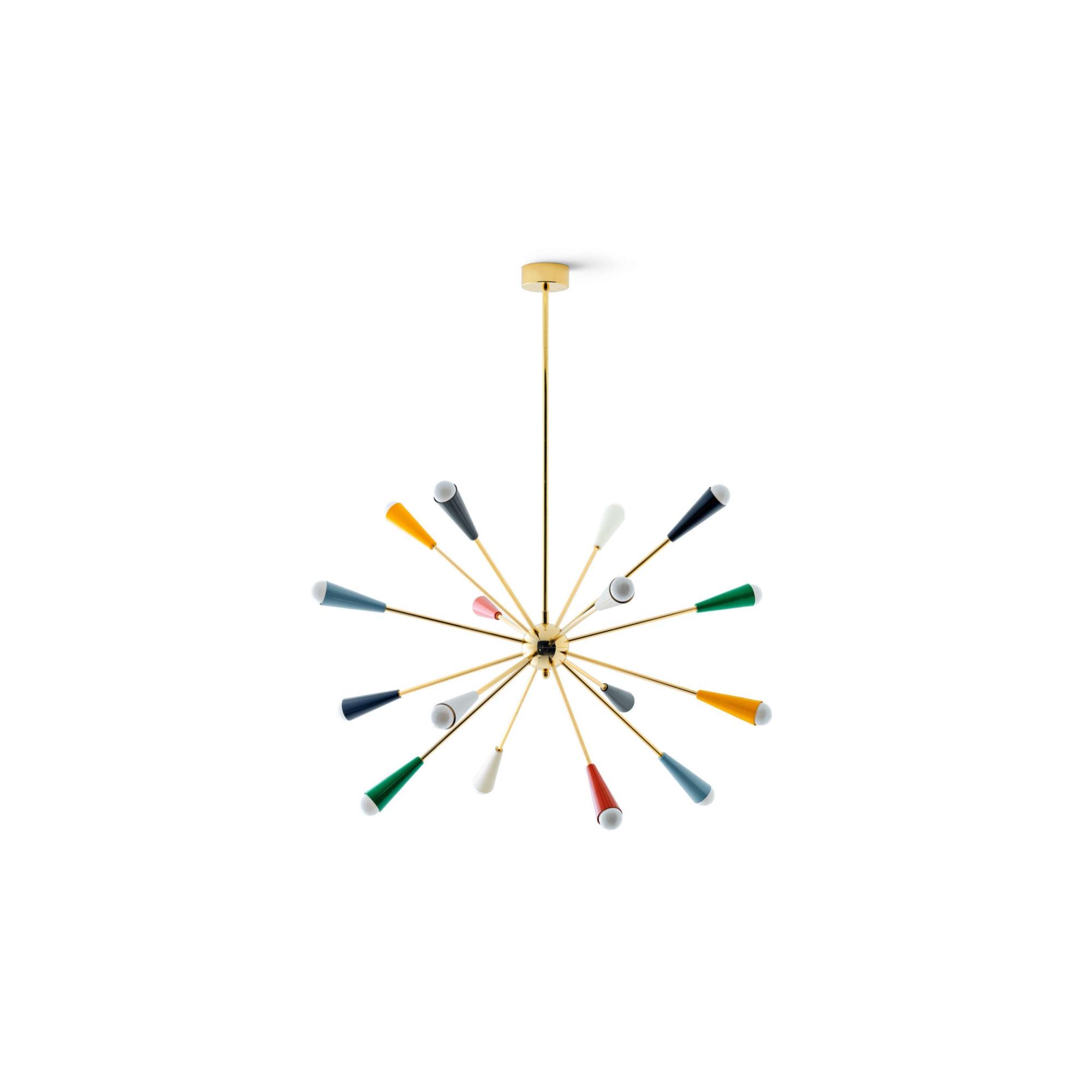 Stilnovo Sputnik Pendel 16 Guld Multi