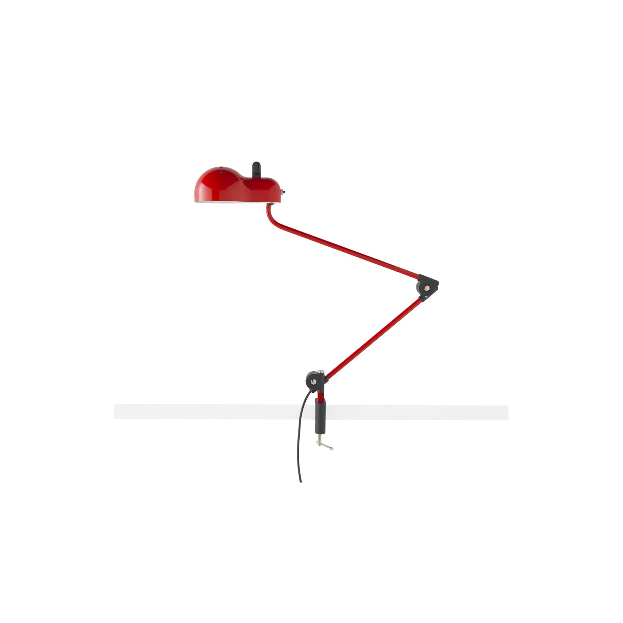Stilnovo Topo Morsetto Bordlampe Rød