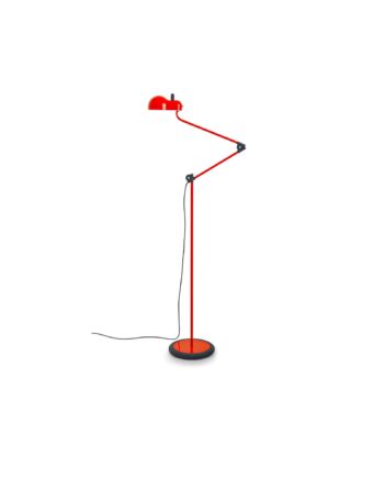 Stilnovo Topo Piantana Gulvlampe Rød