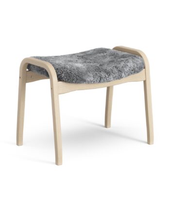 Swedese Lamino Fodskammel Lakeret Bøg Scandinavian Grey Fåreskind