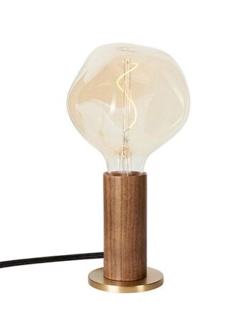 Tala Knuckle Bordlampe Valnød Med Voronoi-  Pære