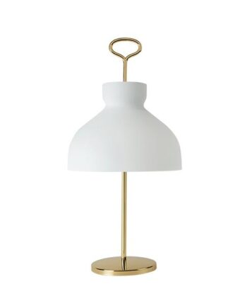 Tato Arenzano Bordlampe Høj Hvid   Messing