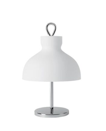 Tato Arenzano Bordlampe Lav Hvid   Krom
