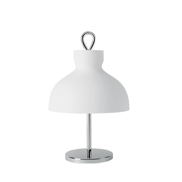 Tato Arenzano Bordlampe Lav Hvid Krom