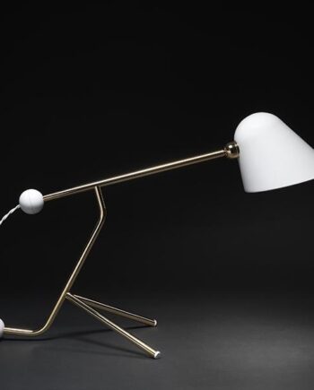 Tato Beghina Bordlampe Hvid   Messing