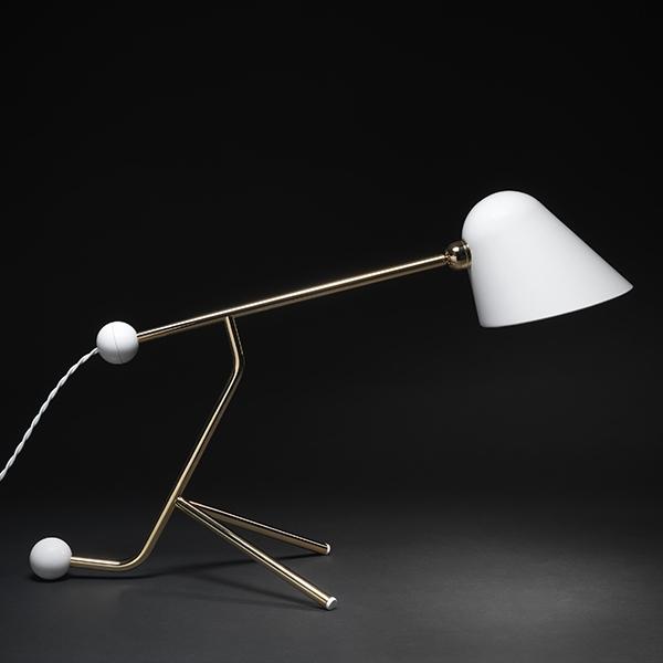 Tato Beghina Bordlampe Hvid Messing