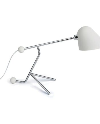 Tato Beghina Bordlampe Mat Hvid   Krom