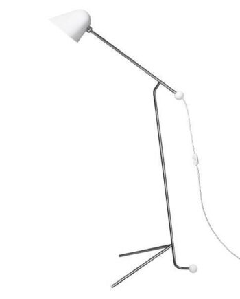 Tato Beghina Gulvlampe Mat Hvid   Krom