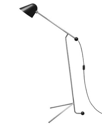 Tato Beghina Gulvlampe Mat Sort   Krom