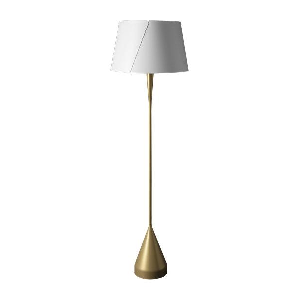 Tato De-lux A4 Gulvlampe Guld Mat Hvid