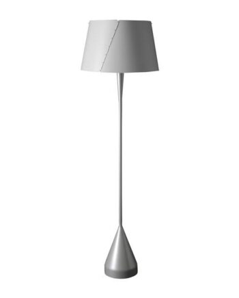 Tato De-lux A4 Gulvlampe Sølv   Mat Hvid