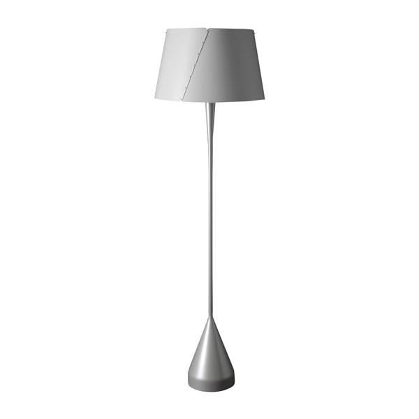 Tato De-lux A4 Gulvlampe Sølv Mat Hvid