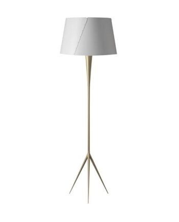 Tato De-lux B4 Gulvlampe Guld   Mat Hvid