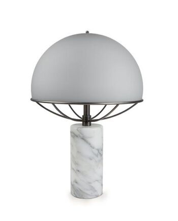 Tato Jil Bordlampe Grå Sort Krom   Hvid Marmor