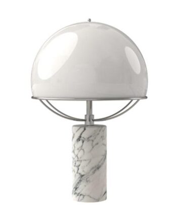 Tato Jil Bordlampe Hvid Krom   Hvid Marmor