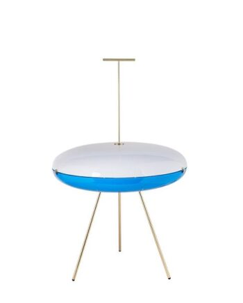 Tato Luna Horisontal Gulvlampe Messing   Hvid Blå